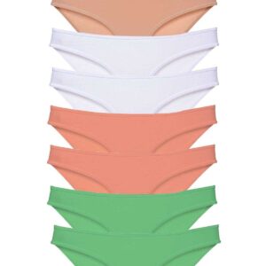 8 adet Süper Eko Set Likralı Kadın Slip Külot Ten Beyaz Pudra Yeşil
