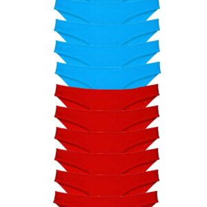 12 adet Süper Eko Set Likralı Kadın Slip Külot Kırmızı Mavi