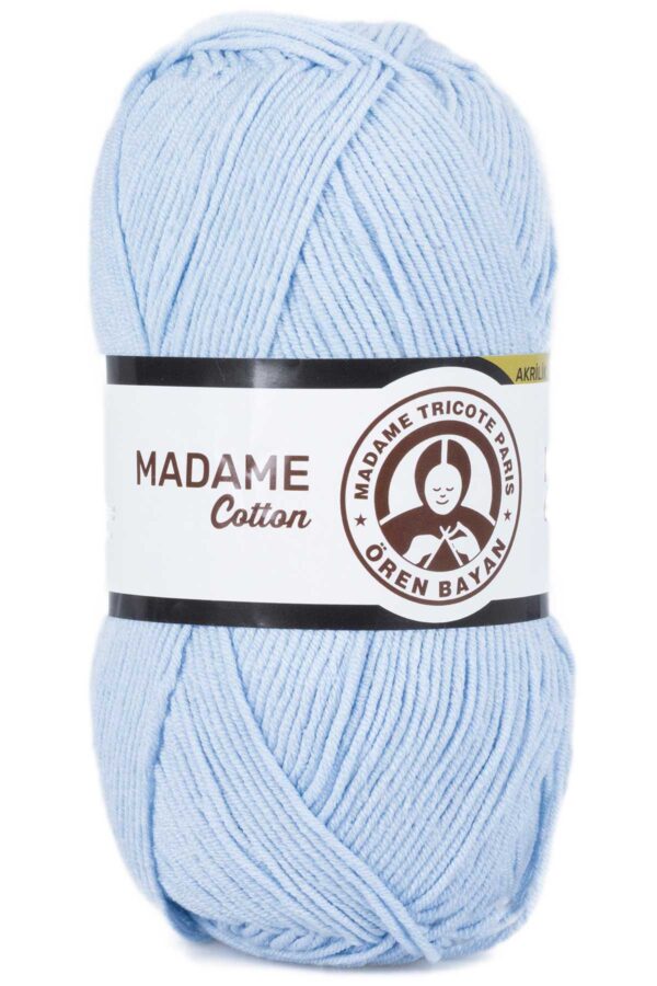 Madame Cotton El Örgü İpi Yünü 100 gr 014 Bebe Mavi
