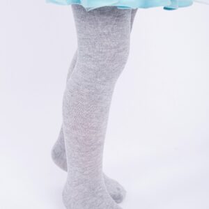 Kız Çocuk Pamuklu Külotlu Çorap Gri