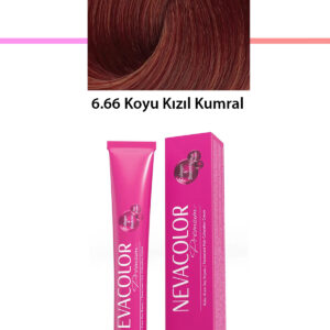 Premium 6.66 Koyu Kızıl Kumral - Kalıcı Krem Saç Boyası 50 g Tüp