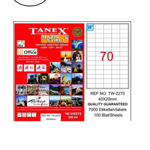 Tanex Tw-2270 40x20 Mm Laser Etiket 100 Lü