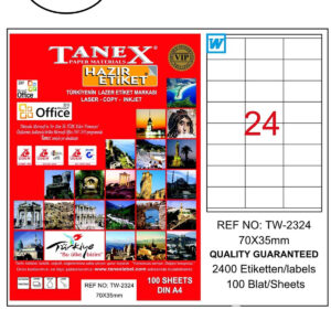 Tanex Tw-2324 Lazer Etiket 70X35 Mm 100 Lü