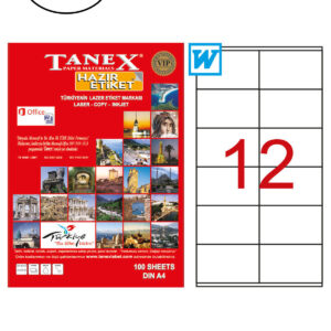 Tanex Tw-2612 Lazer Etiket 105X48 Mm 100 Lü