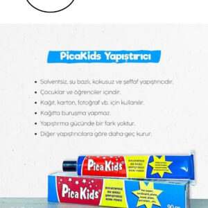 Pica Kids Su Bazlı Solventsiz 90 Gr Yapıştırıcı Tüp 12'li
