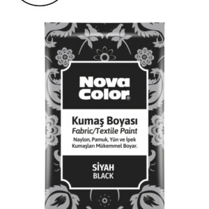 Nova Color 12 Gr Toz Kumaş Boyası Siyah Nc-904 12'li