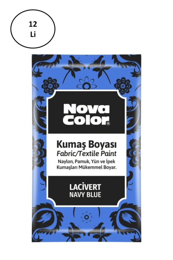 Nova Color Toz Kumaş Boyası Lacivert 12 Gr Nc-909 12'li