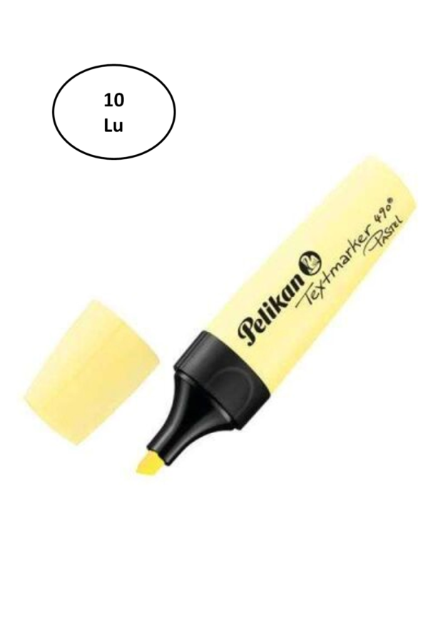 Pelikan 490 Pastel Fosforlu İşaretleme Kalemi Sarı 10'lu