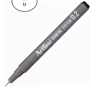 Artline 232 Çizim Kalemi 0.2 mm Siyah 12'li