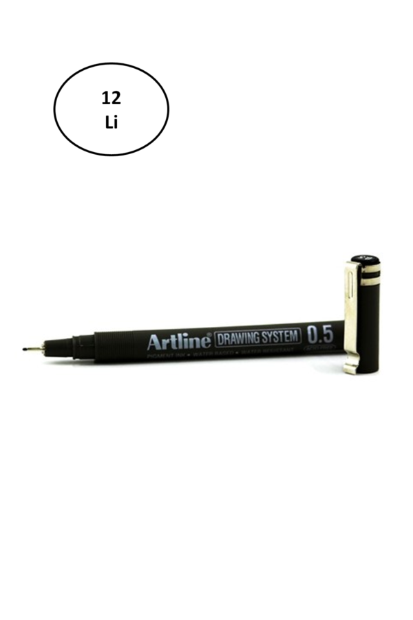 Artline 235 Siyah Çizim Kalemi 0.5 12'li